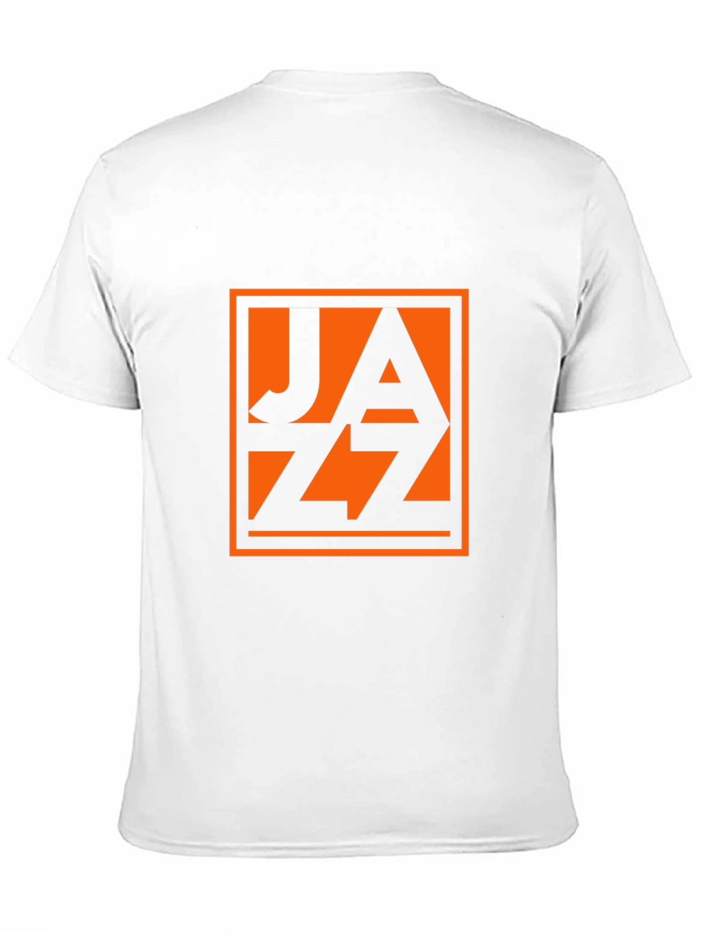 Black T-Shirt with Orange Jazz Graphic