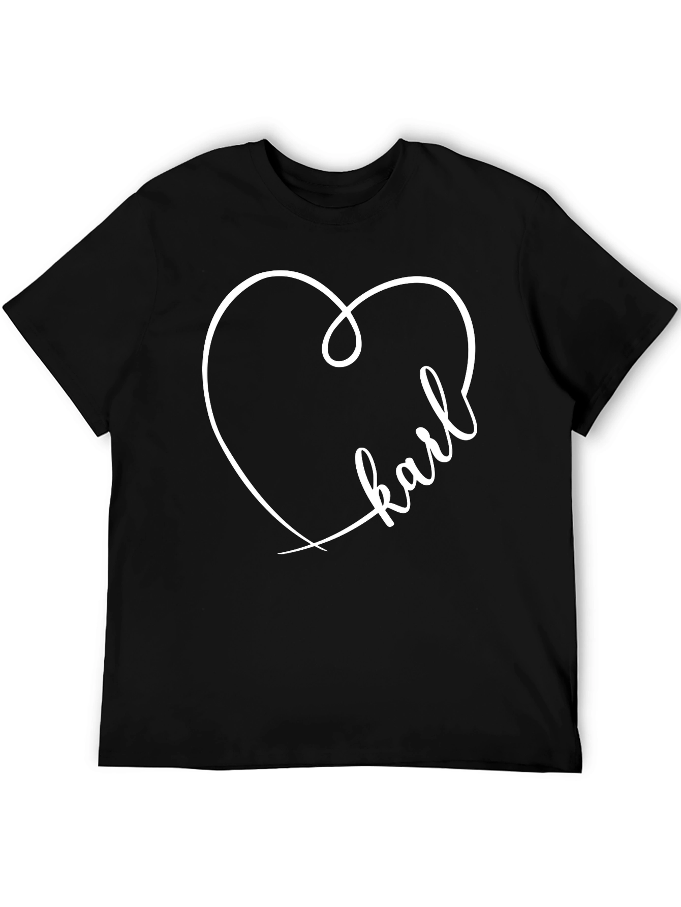 Karl Heart Graphic Tee - Stylish Custom T-Shirt