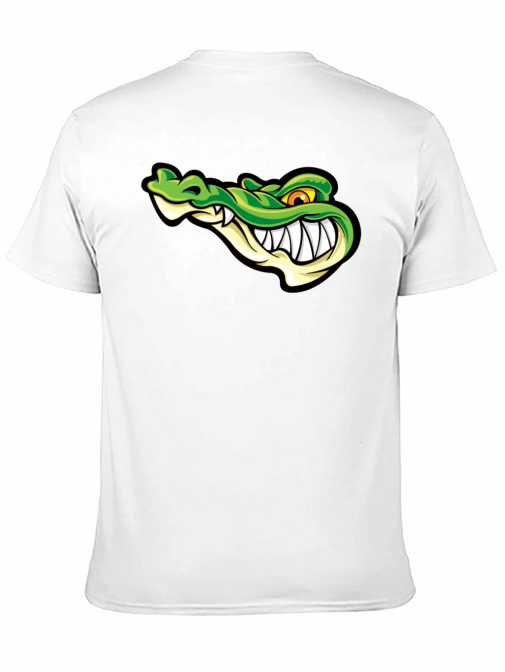 Cool Alligator Graphic Print Black T-Shirt