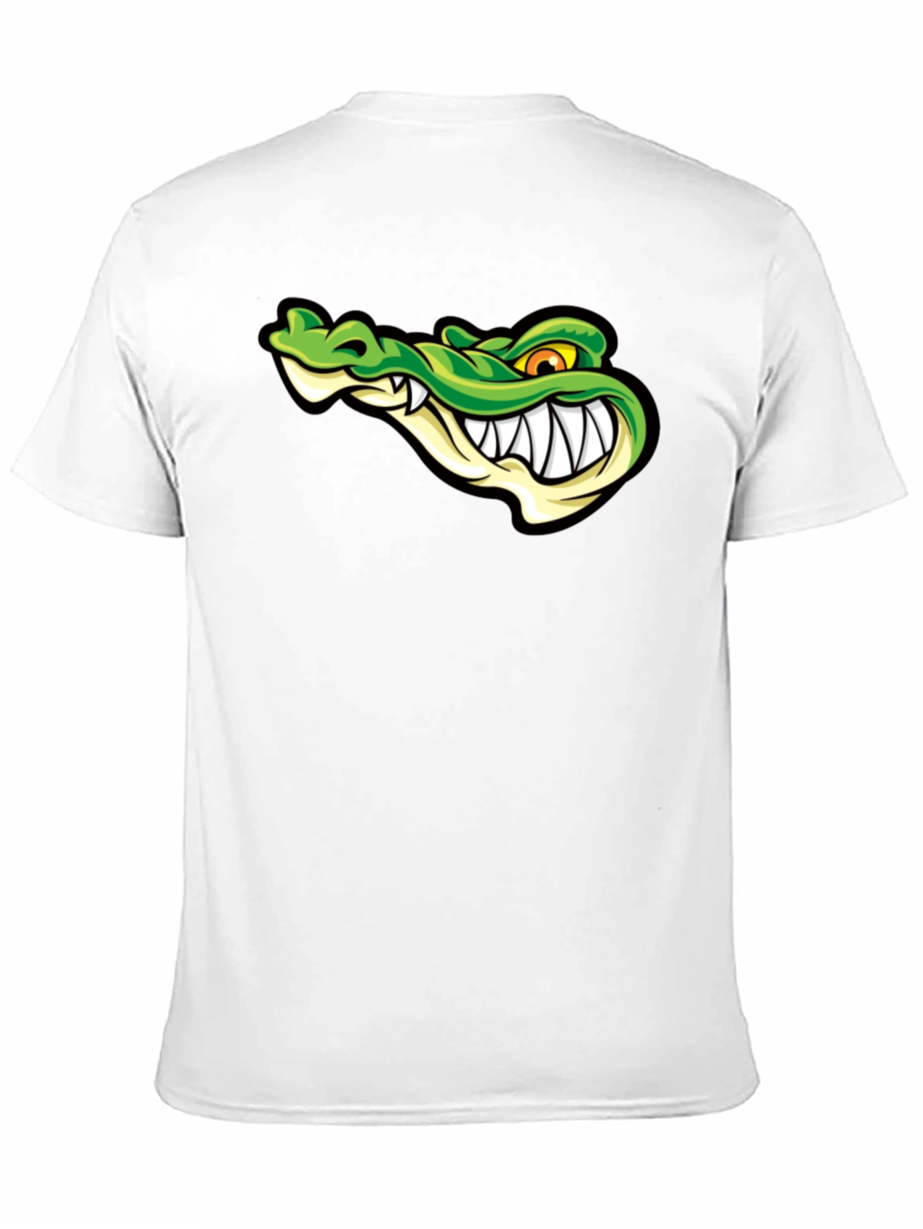 Cool Alligator Graphic Print Black T-Shirt