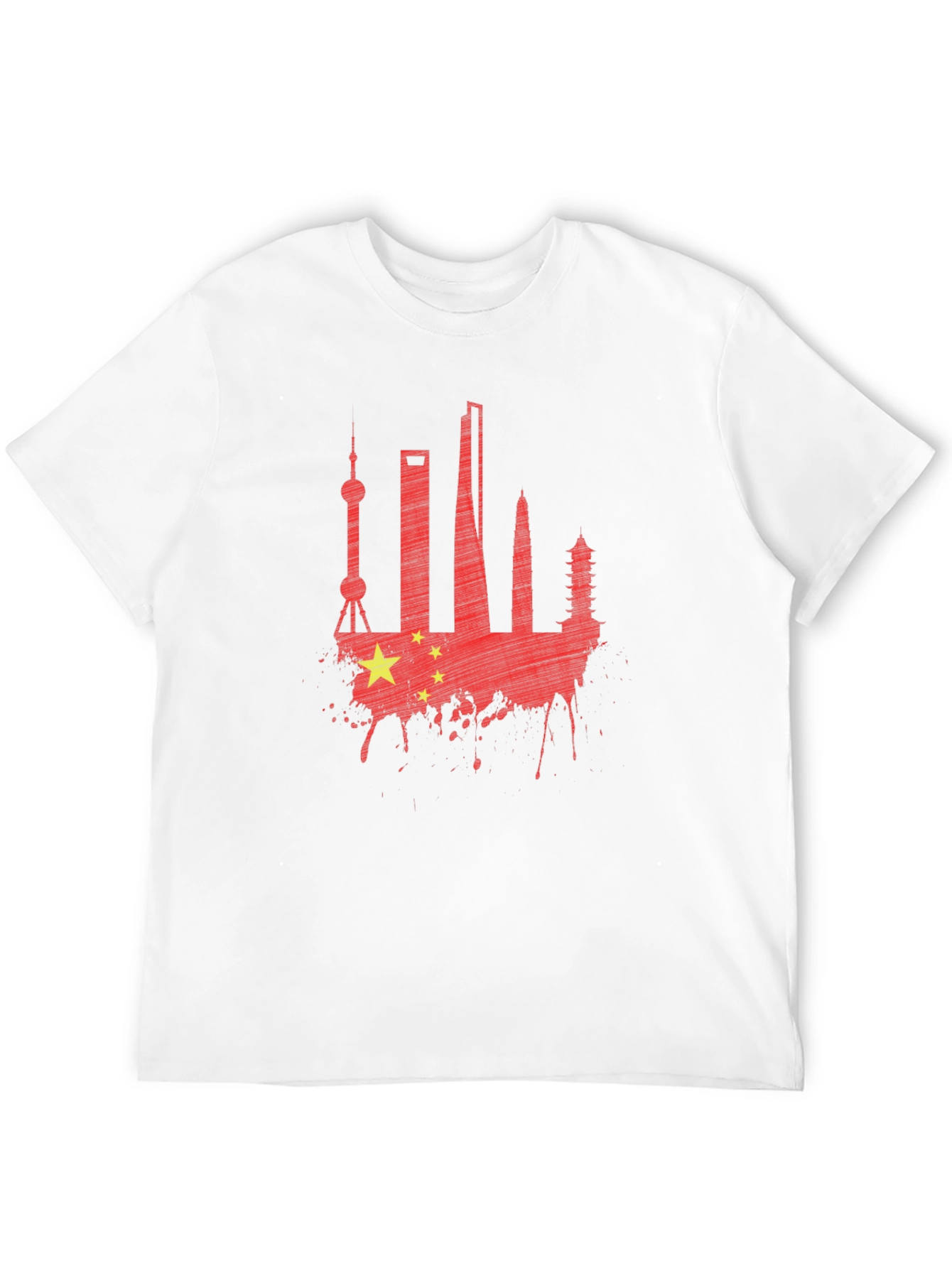 China Skyline Graphic T-Shirt - Black