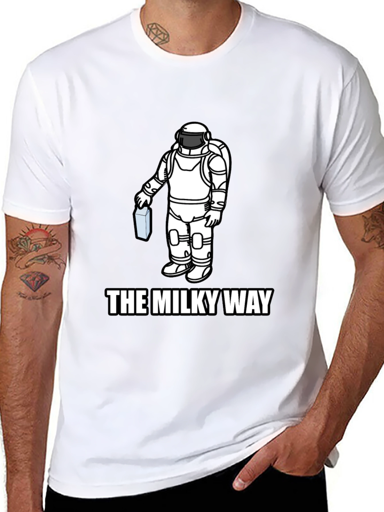 The Milky Way Astronaut Graphic T-Shirt