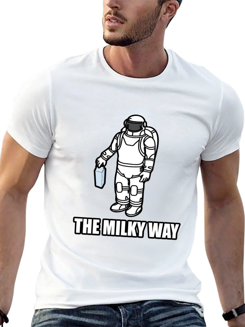 The Milky Way Astronaut Graphic T-Shirt
