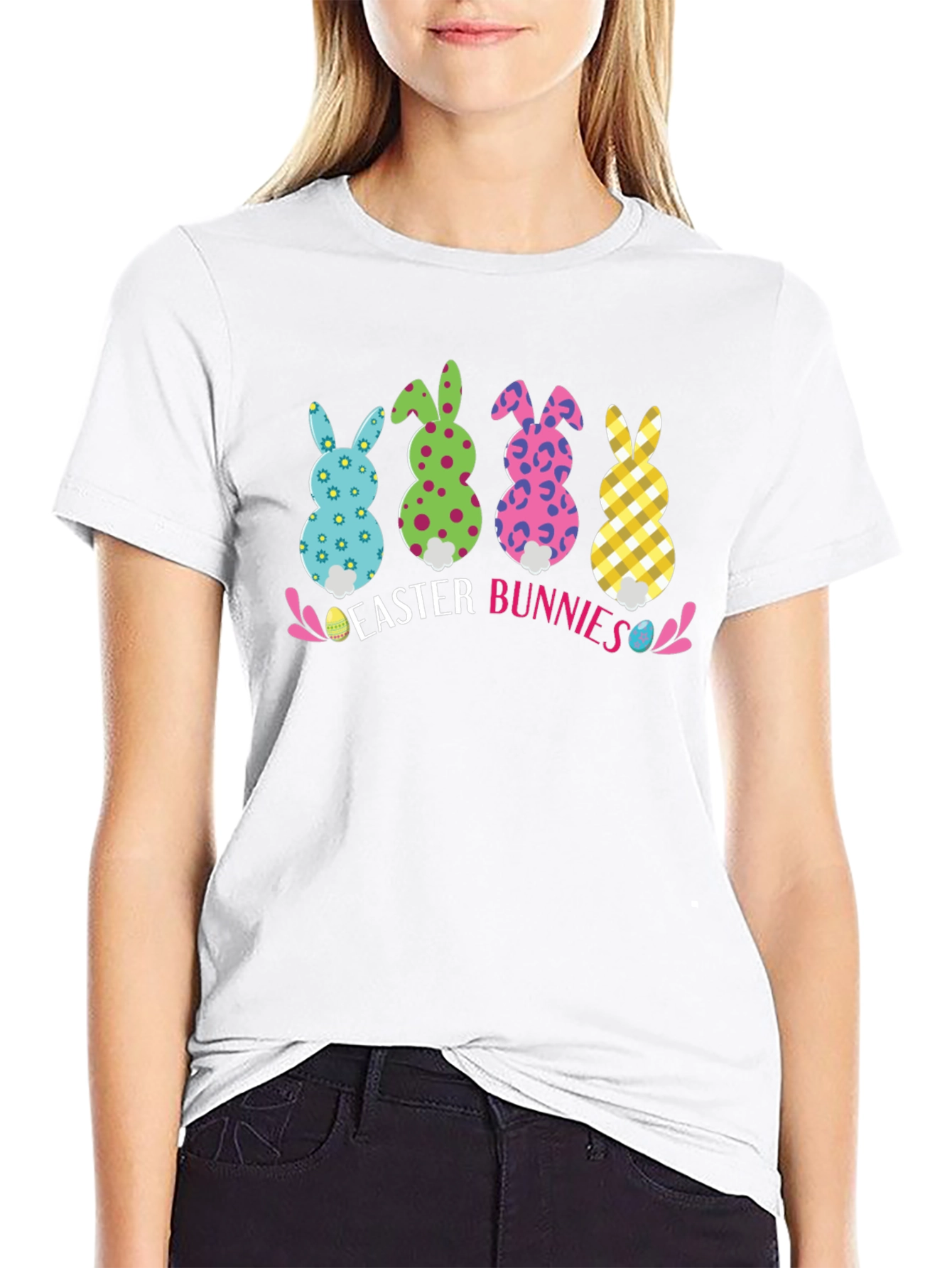 Easter Bunnies Graphic Tee - Fun Holiday Apparel