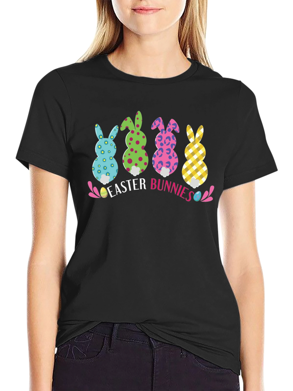Easter Bunnies Graphic Tee - Fun Holiday Apparel