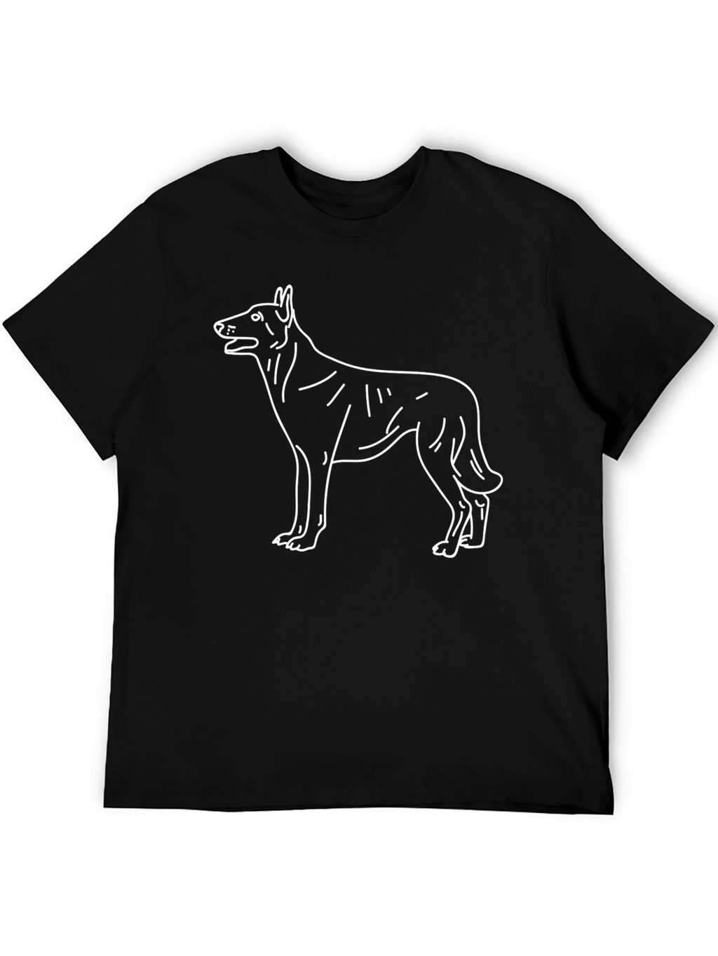 Dog Outline Black T-Shirt
