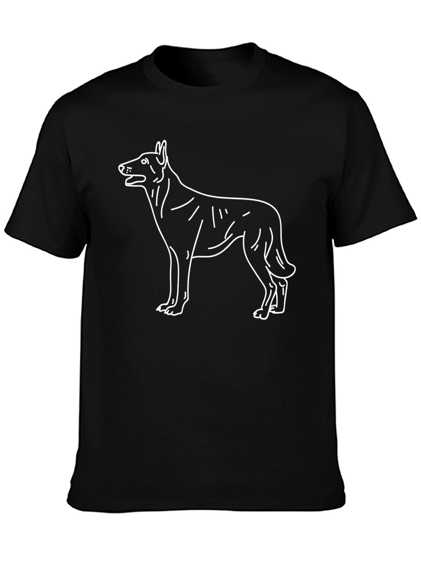 Dog Outline Black T-Shirt