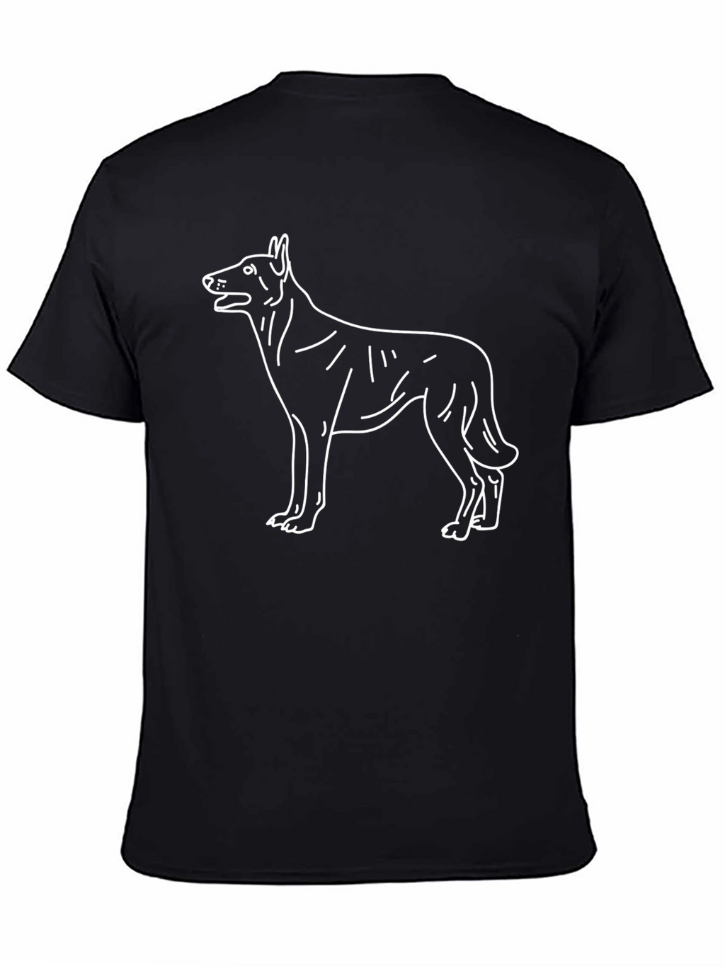Dog Outline Black T-Shirt