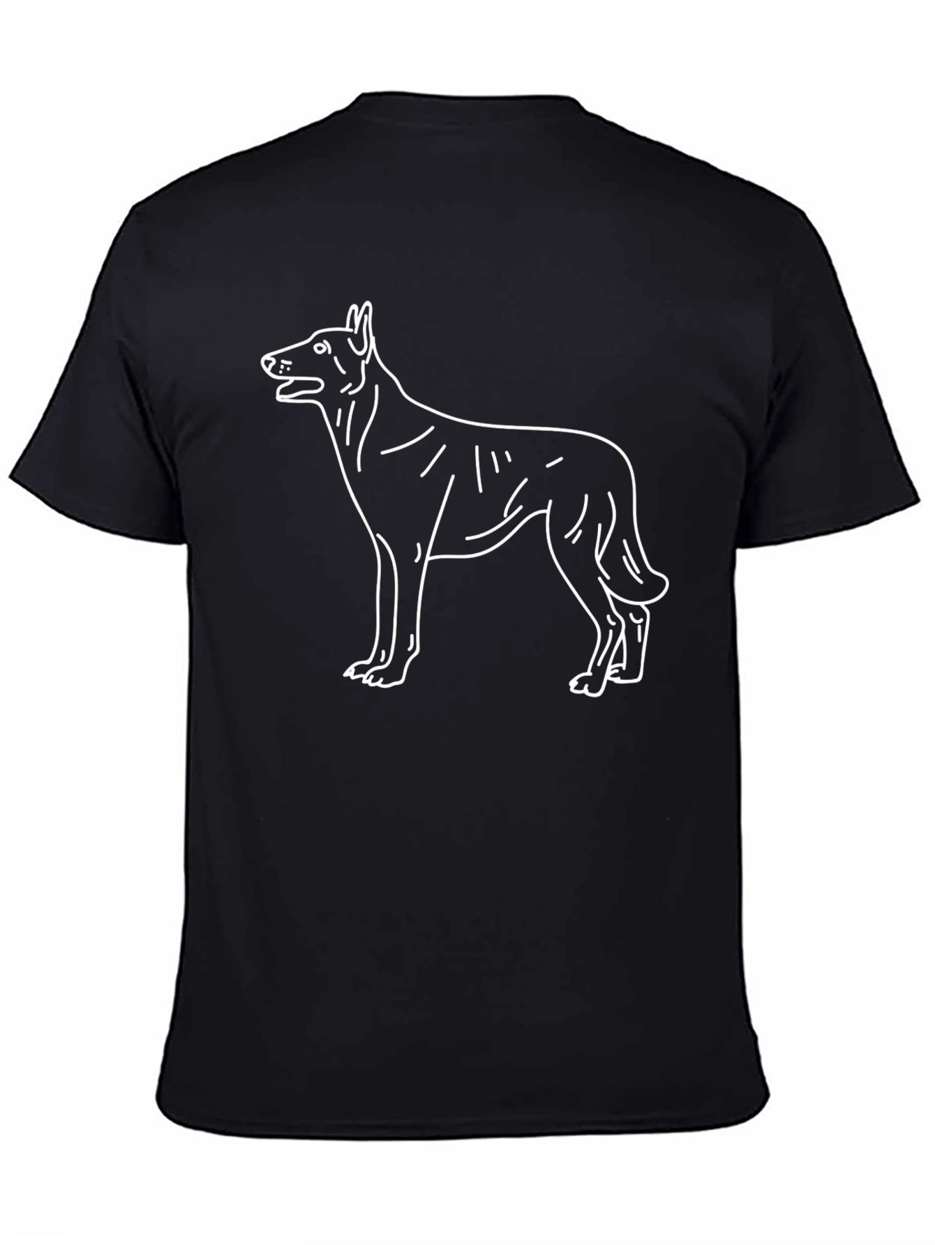 Dog Outline Black T-Shirt