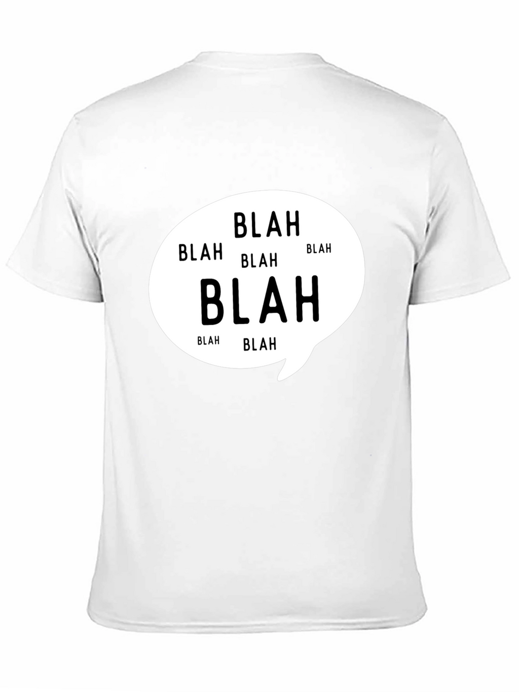 Blah Bubble Black T-Shirt - Express Yourself!