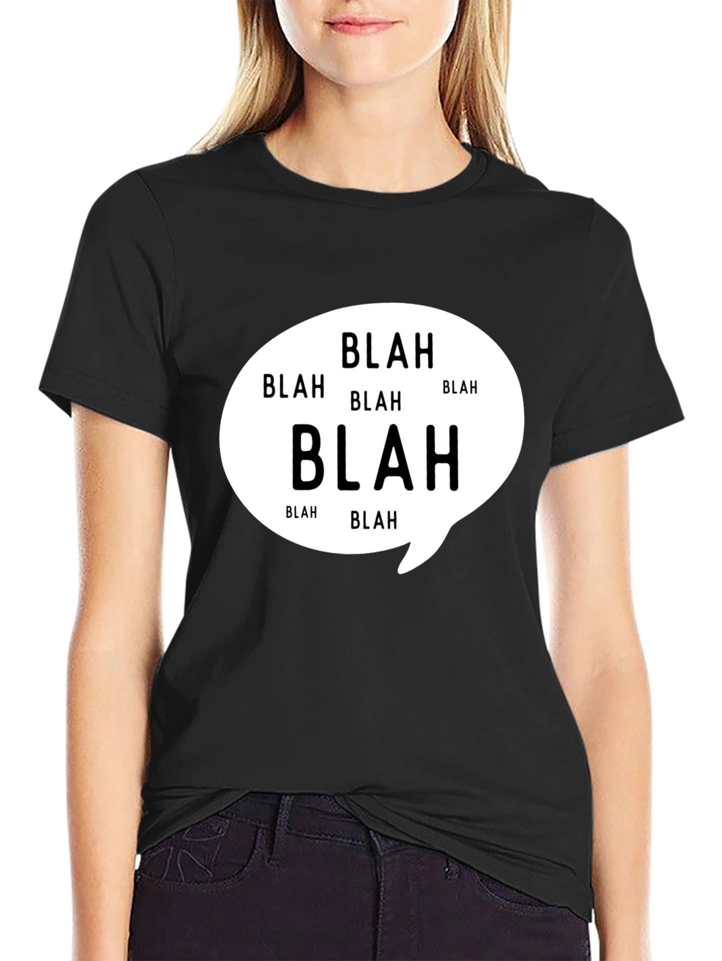 Blah Bubble Black T-Shirt - Express Yourself!