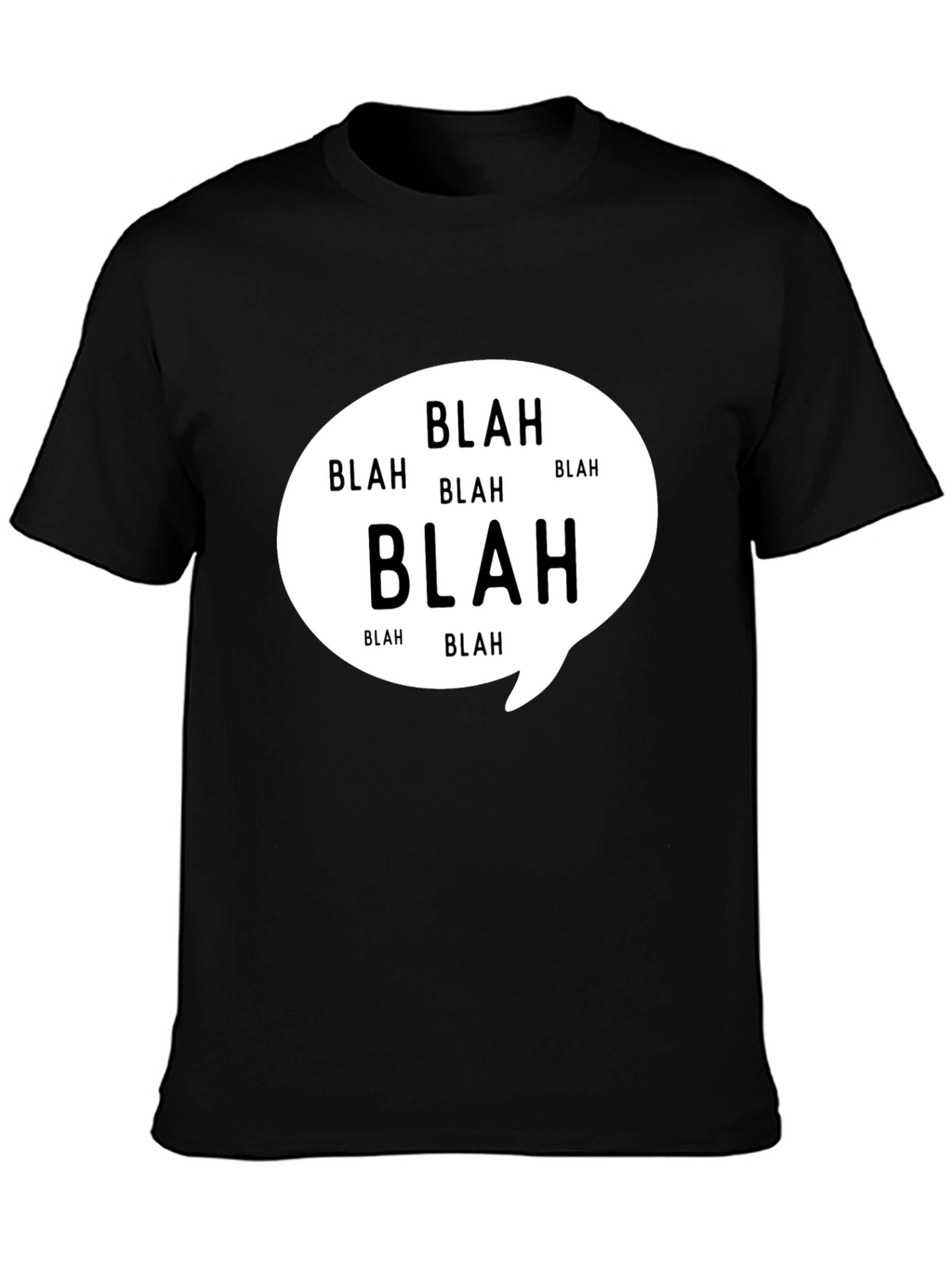 Blah Bubble Black T-Shirt - Express Yourself!