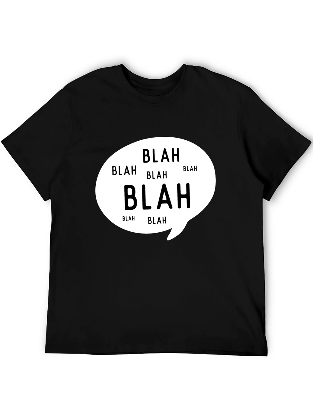 Blah Bubble Black T-Shirt - Express Yourself!