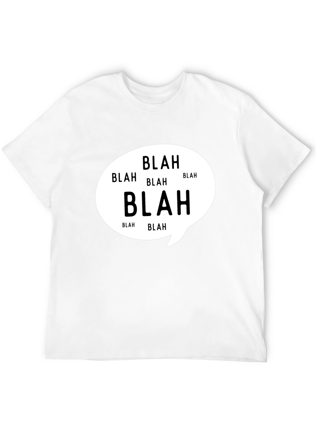 Blah Bubble Black T-Shirt - Express Yourself!