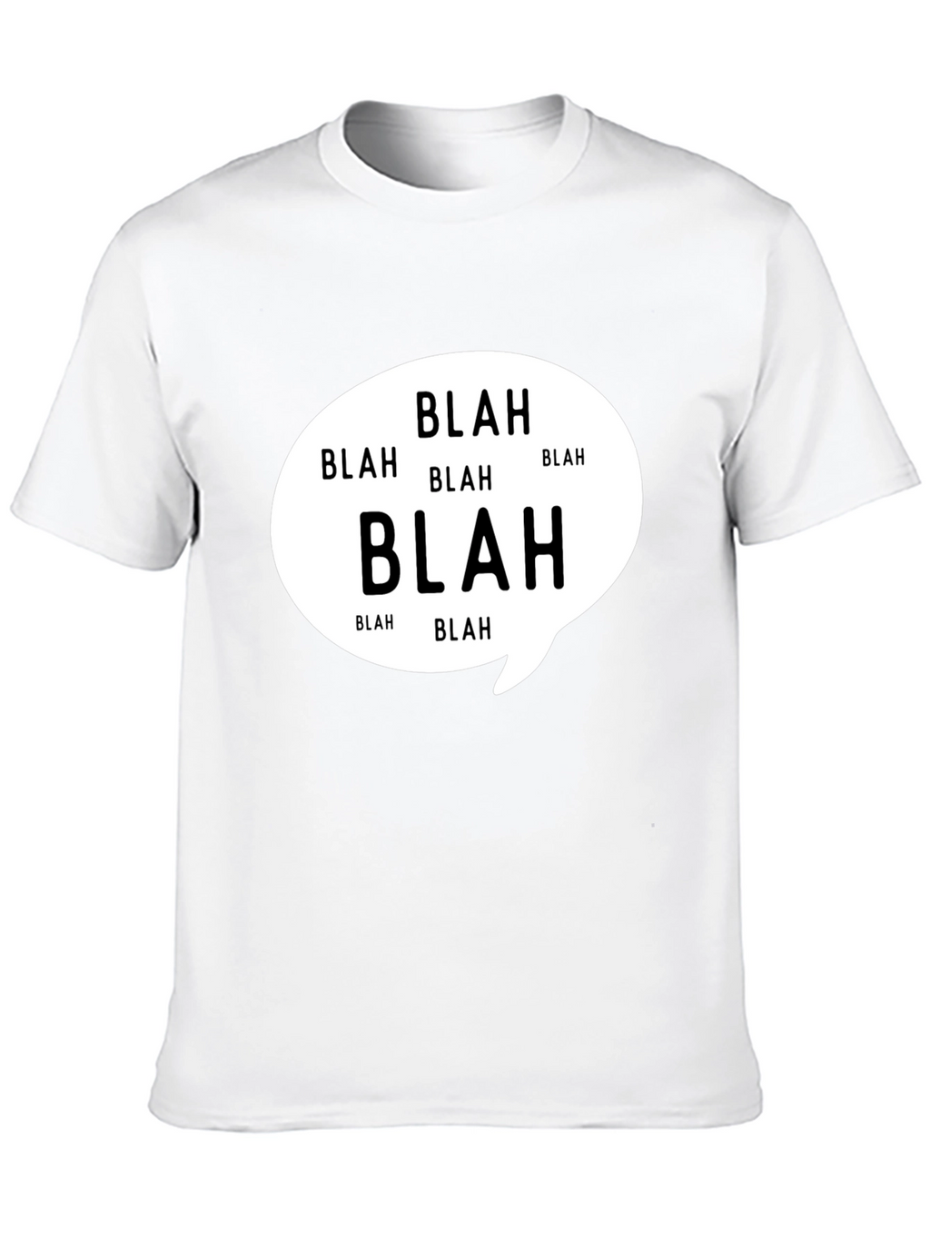 Blah Bubble Black T-Shirt - Express Yourself!
