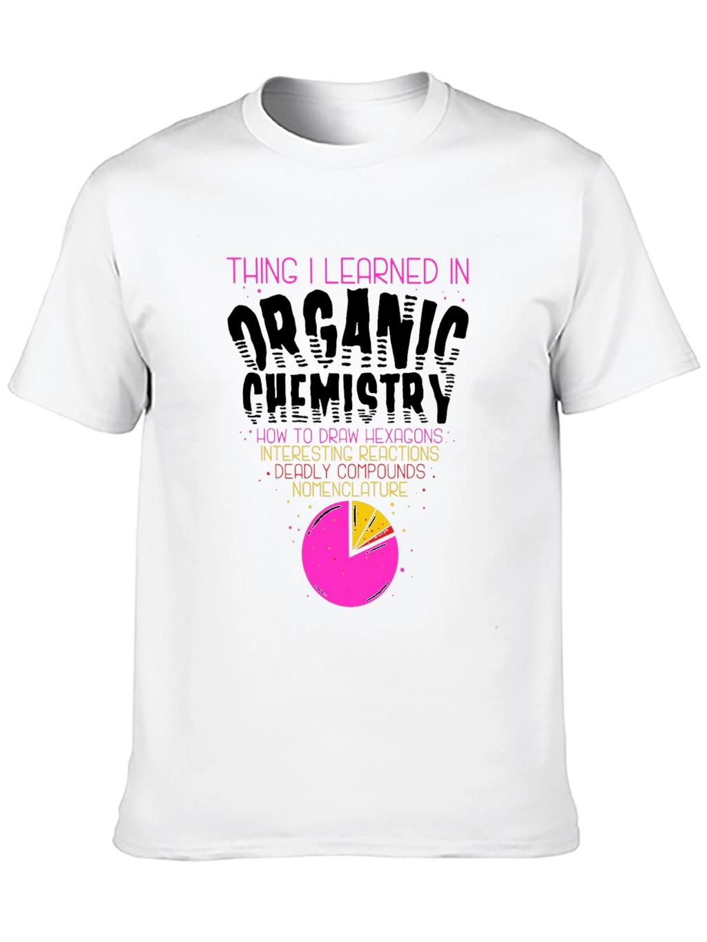 Organic Chemistry T-Shirt - Hexagons & Reactions