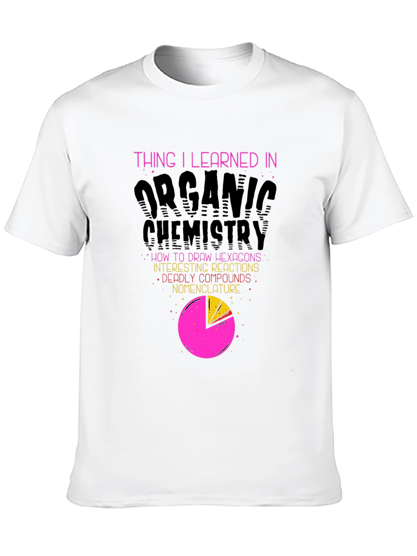 Organic Chemistry T-Shirt - Hexagons & Reactions