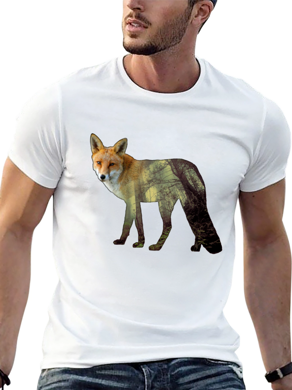 Fox Forest Graphic Tee - Mens Black T-Shirt