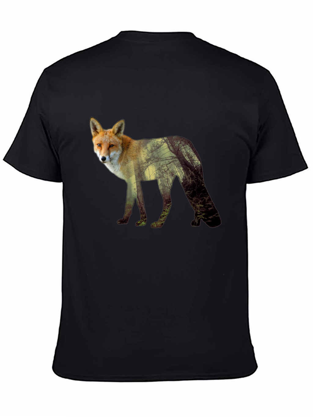 Fox Forest Graphic Tee - Mens Black T-Shirt