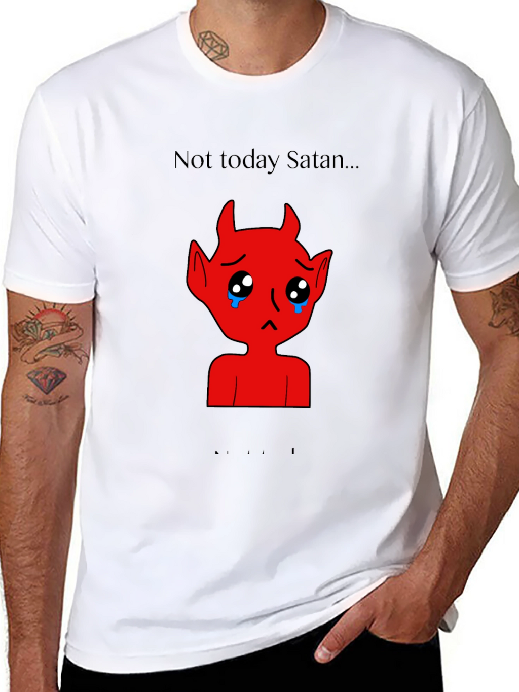 Sad Satan Graphic Tee - Not Today Satan