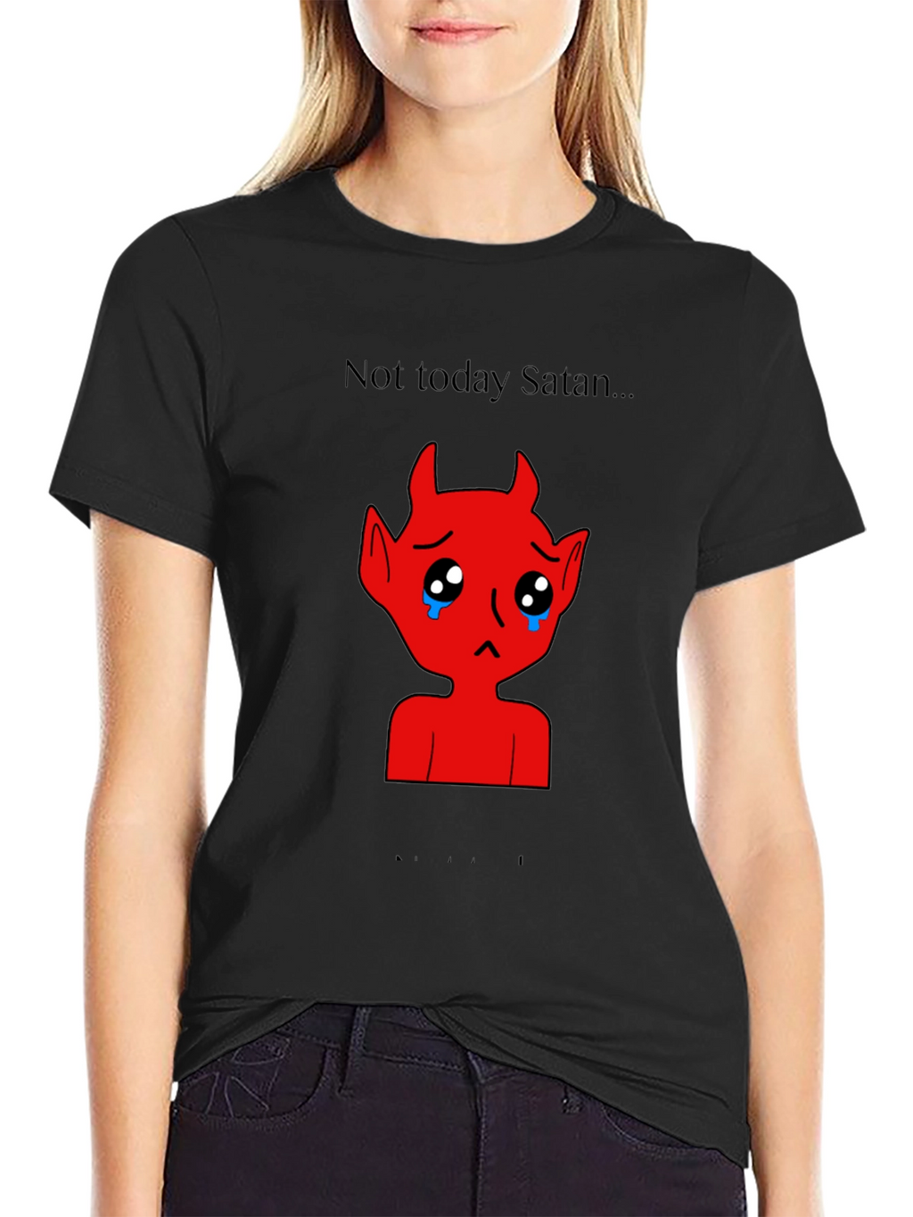 Sad Satan Graphic Tee - Not Today Satan
