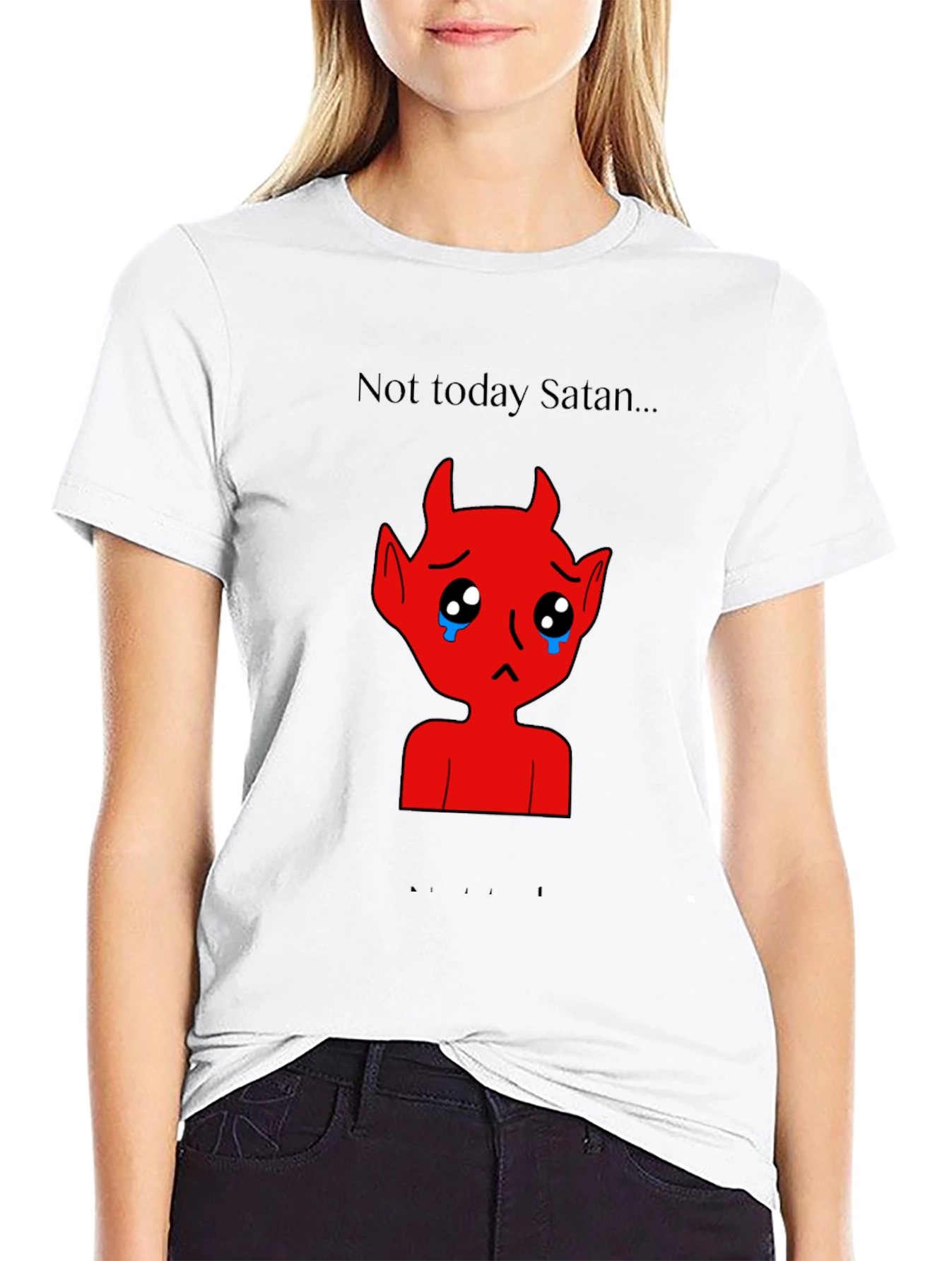 Sad Satan Graphic Tee - Not Today Satan
