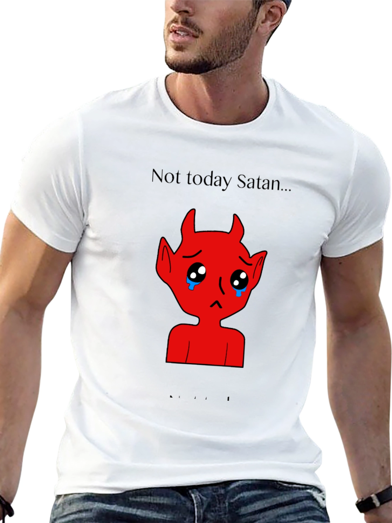 Sad Satan Graphic Tee - Not Today Satan