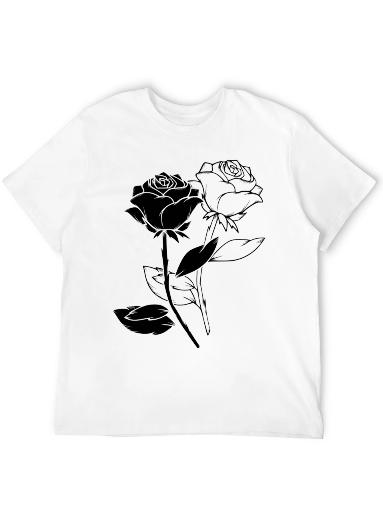 Black Rose Graphic Tee - Stylish Casual Wear