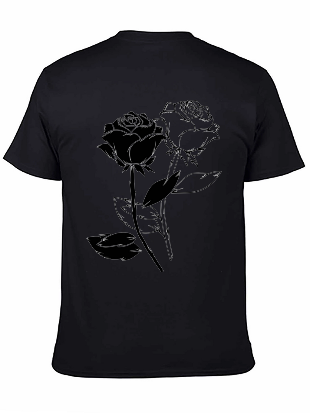Black Rose Graphic Tee - Stylish Casual Wear