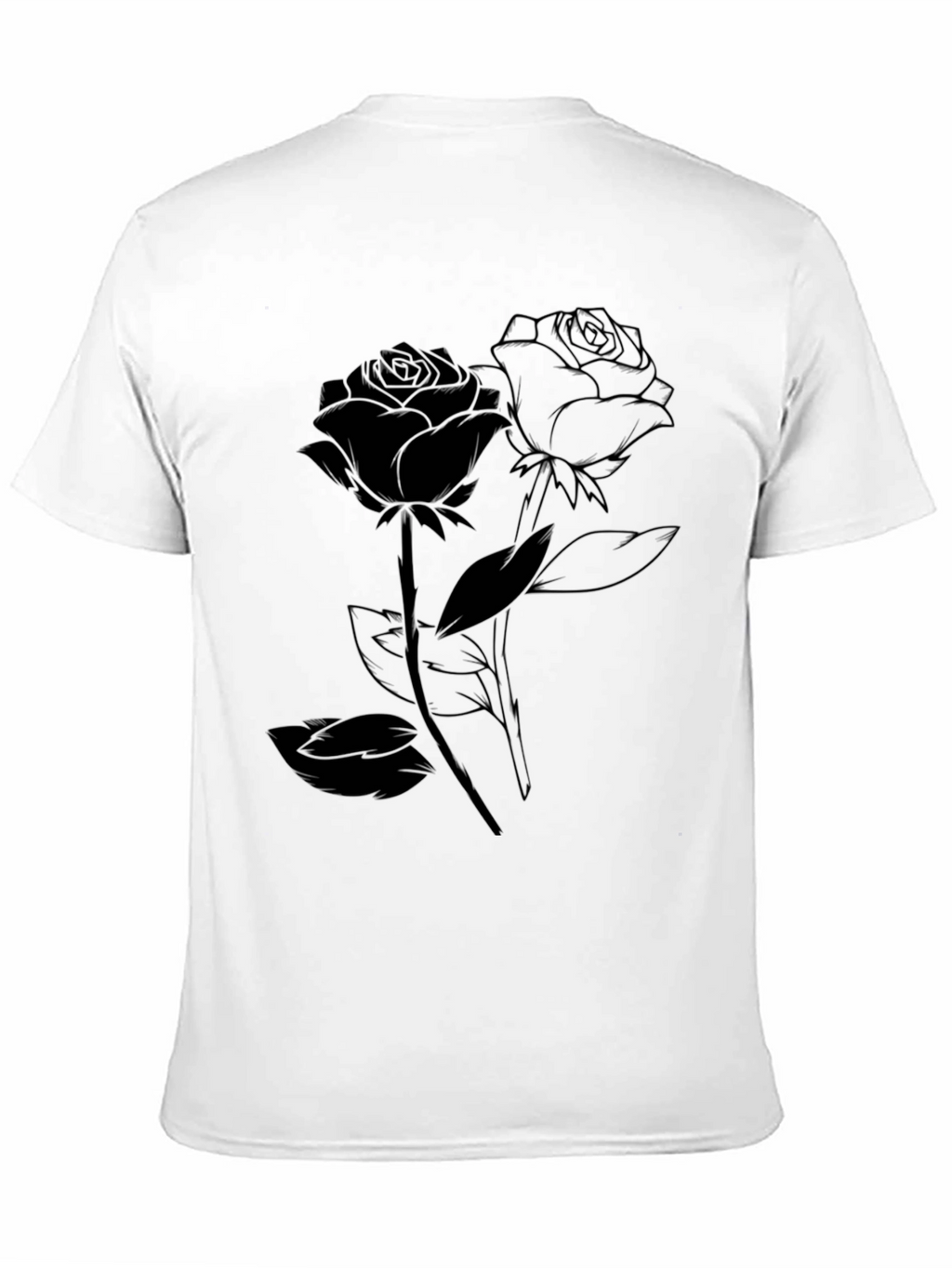Black Rose Graphic Tee - Stylish Casual Wear