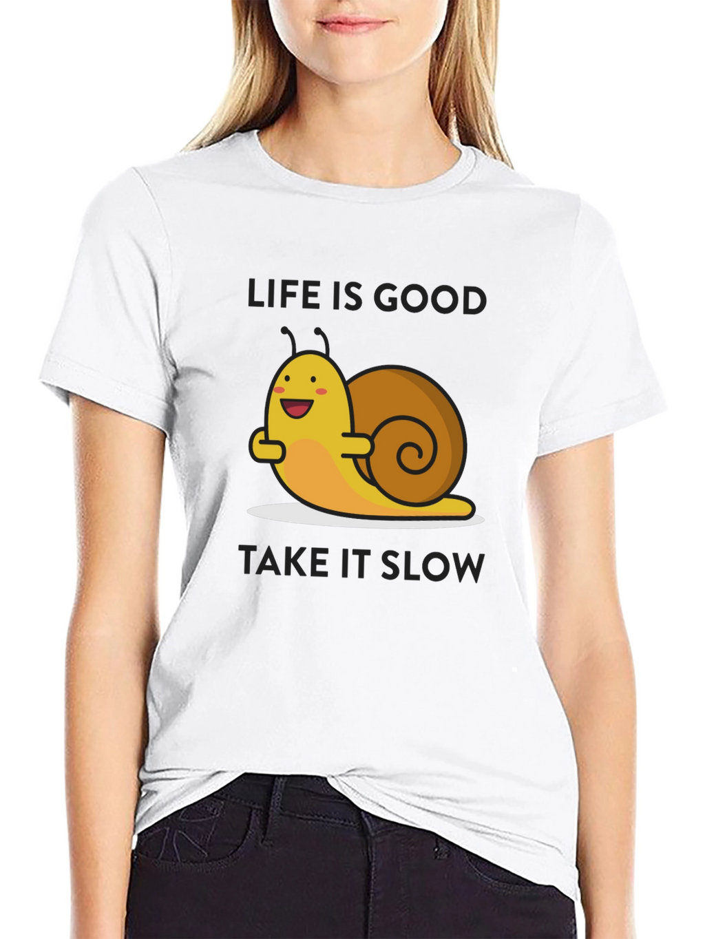 Life is Good Snail Graphic T-Shirt - Relaxed Fit
