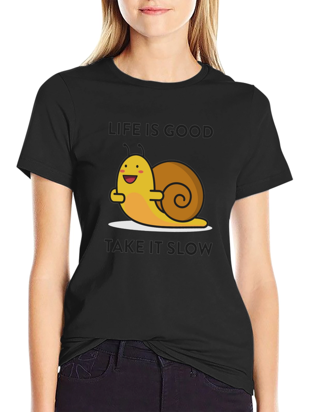 Life is Good Snail Graphic T-Shirt - Relaxed Fit