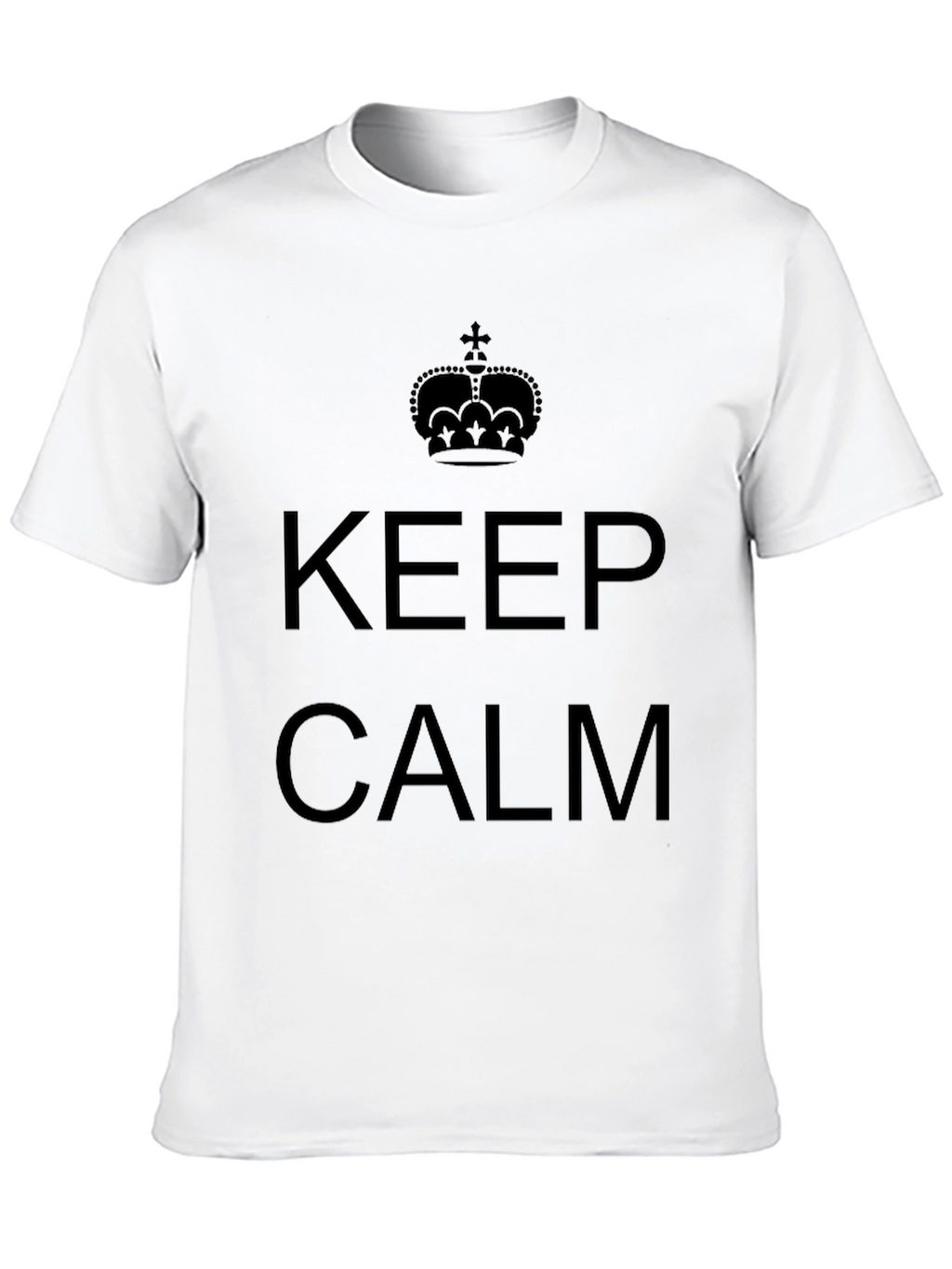 Keep Calm Graphic Tee - Classic Black Cotton T-Shirt