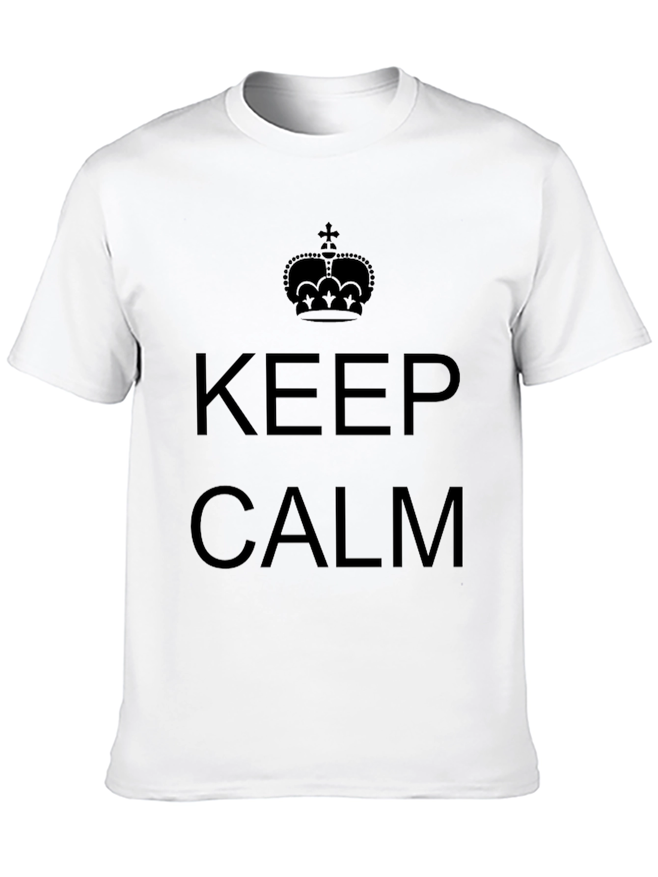 Keep Calm Graphic Tee - Classic Black Cotton T-Shirt