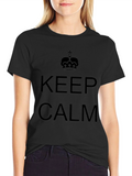 Keep Calm Graphic Tee - Classic Black Cotton T-Shirt