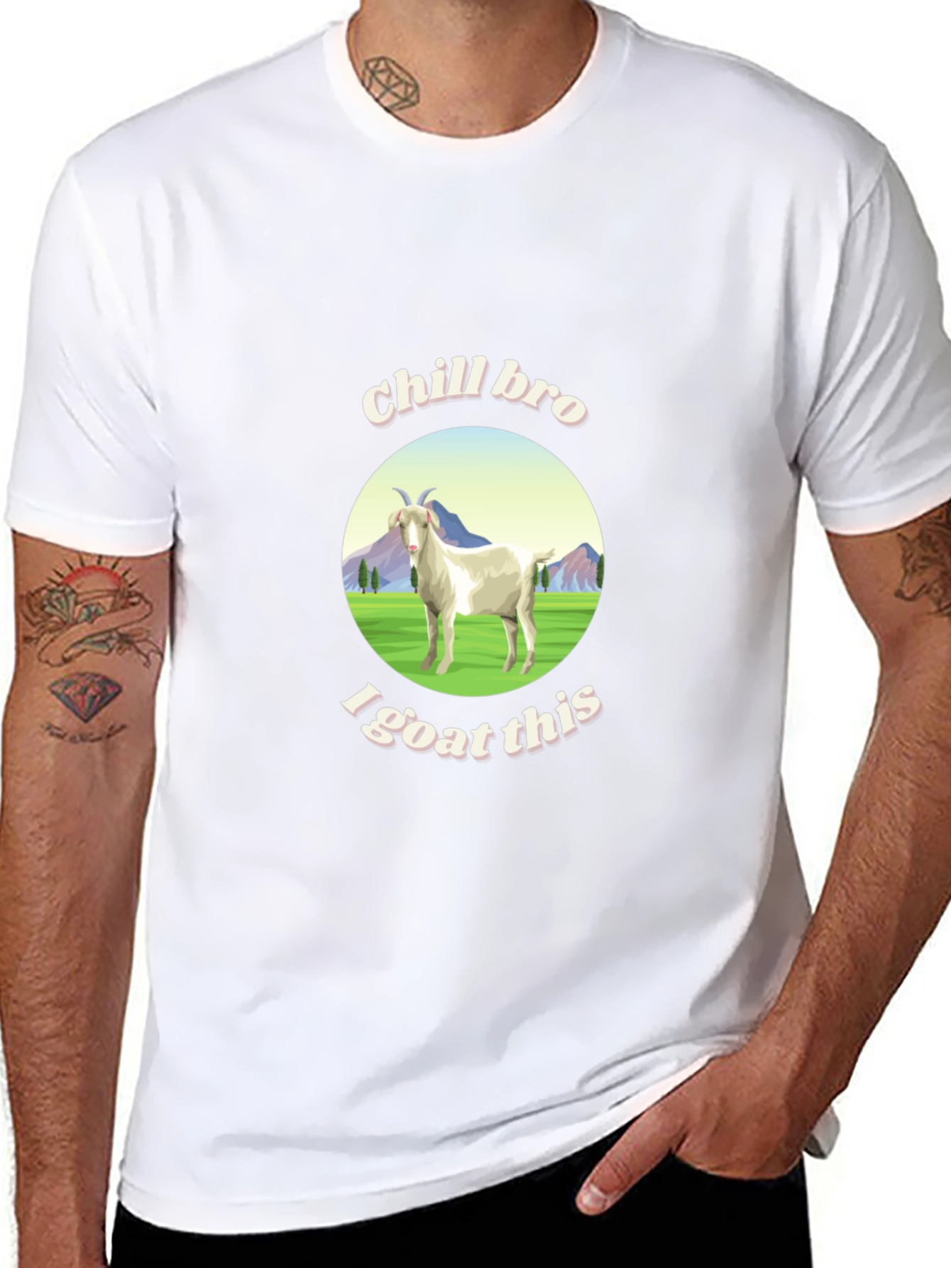 Chill Bro I Goat This Graphic T-Shirt