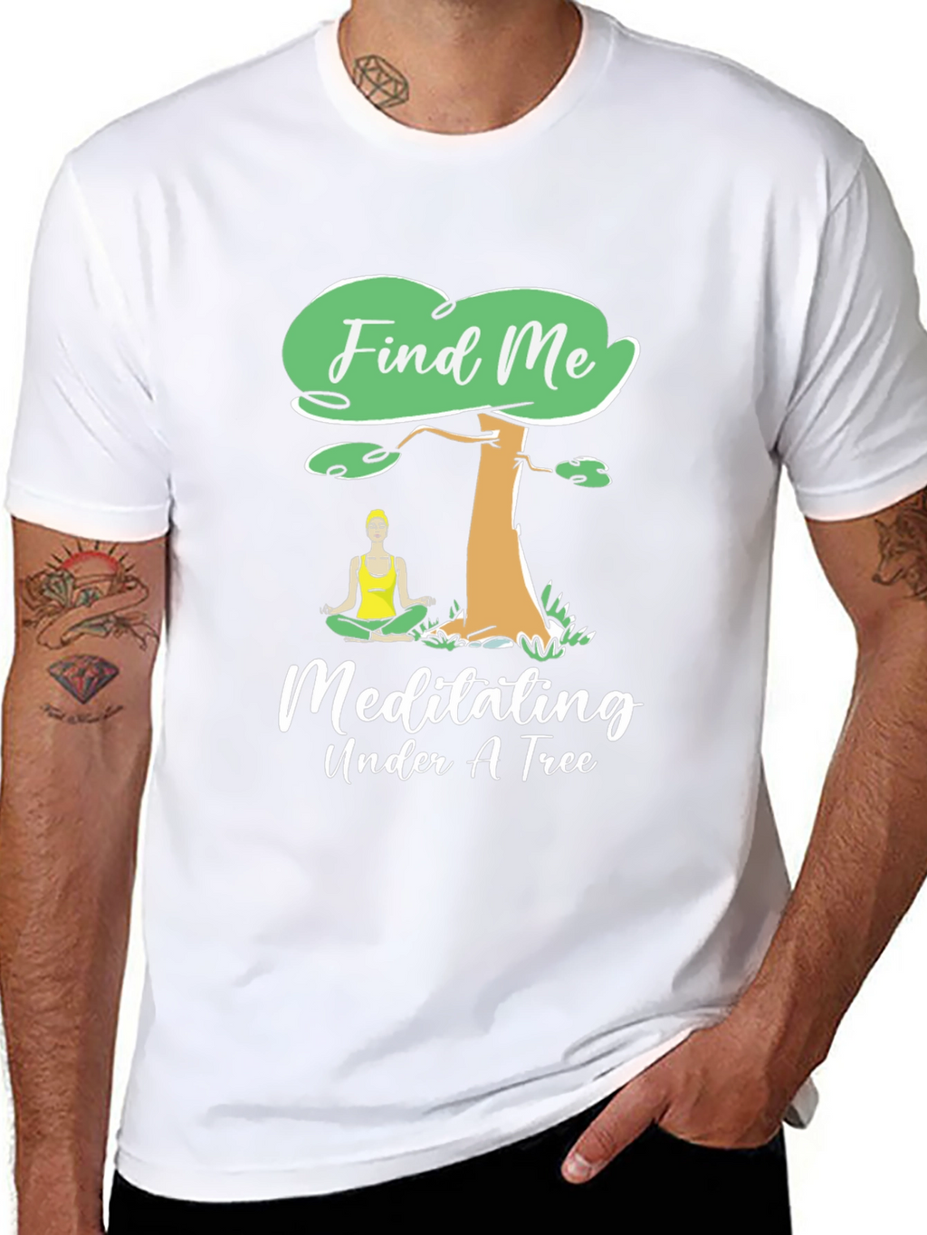 Find Me Meditating Under A Tree Graphic Tee