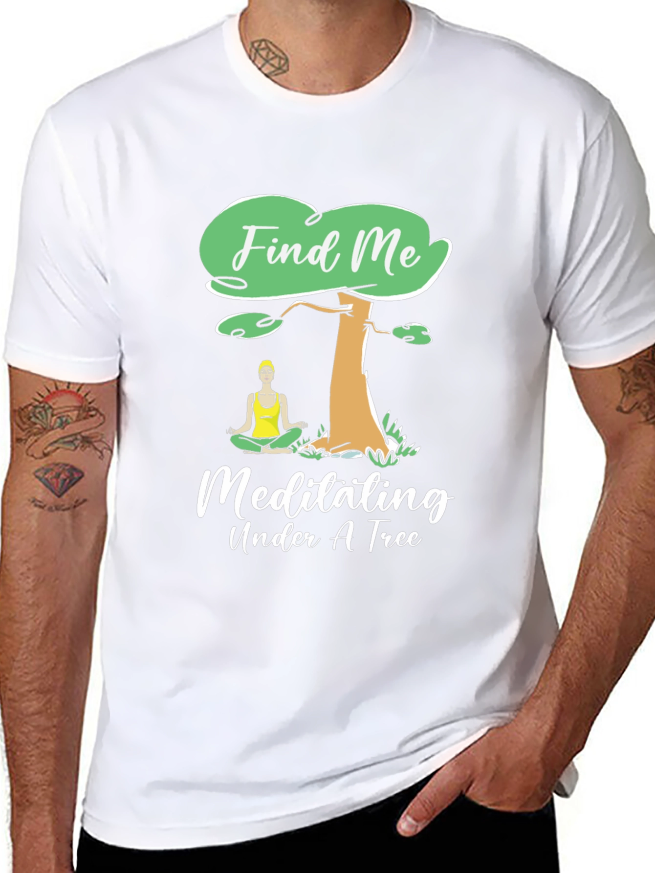 Find Me Meditating Under A Tree Graphic Tee