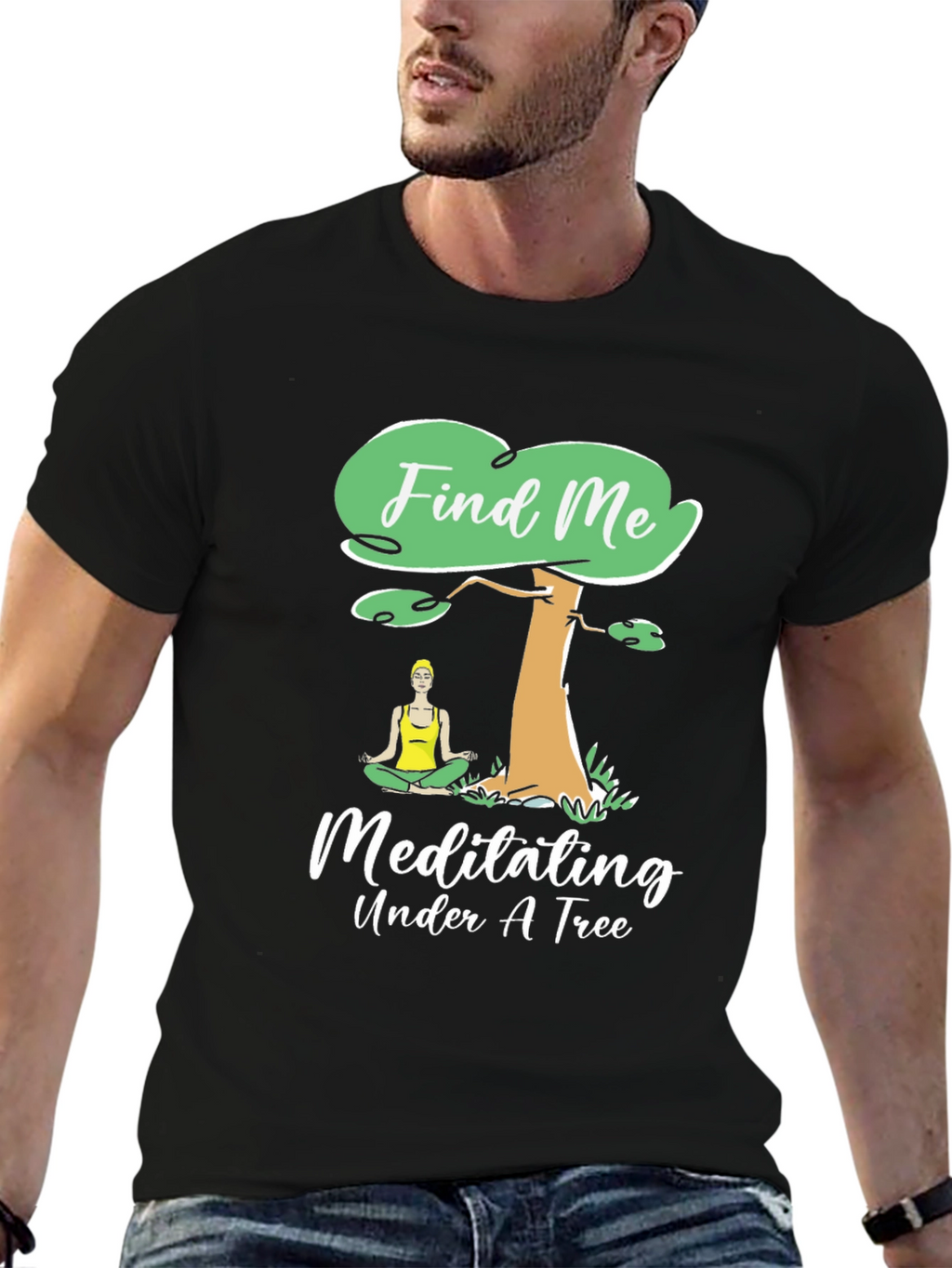 Find Me Meditating Under A Tree Graphic Tee