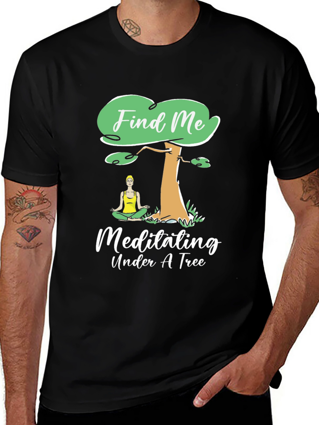 Find Me Meditating Under A Tree Graphic Tee