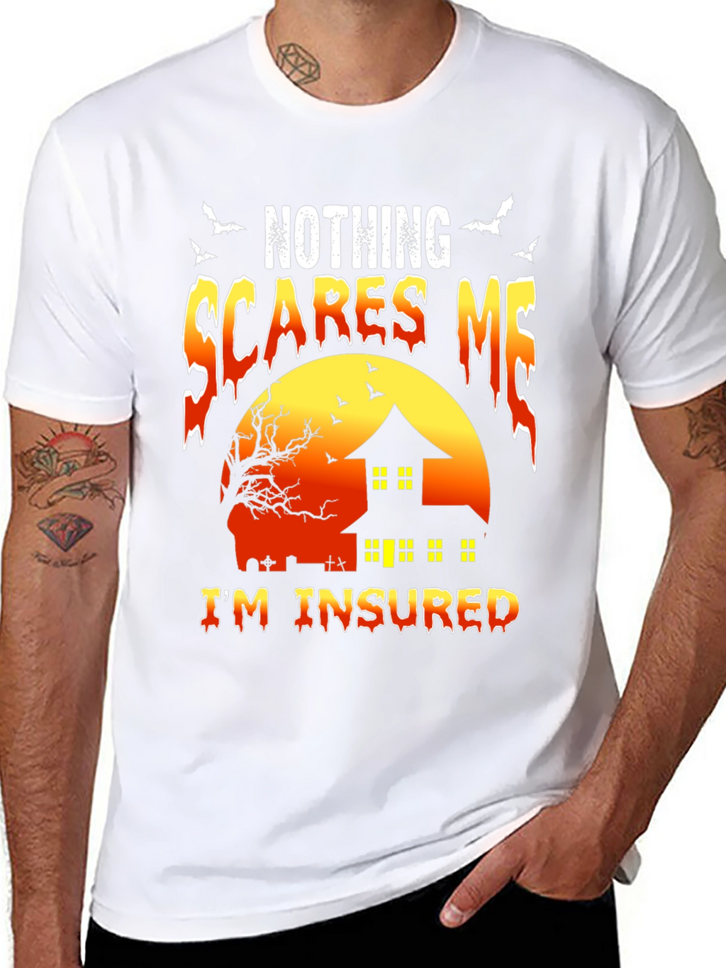 Nothing Scares Me Im Insured Halloween T-Shirt