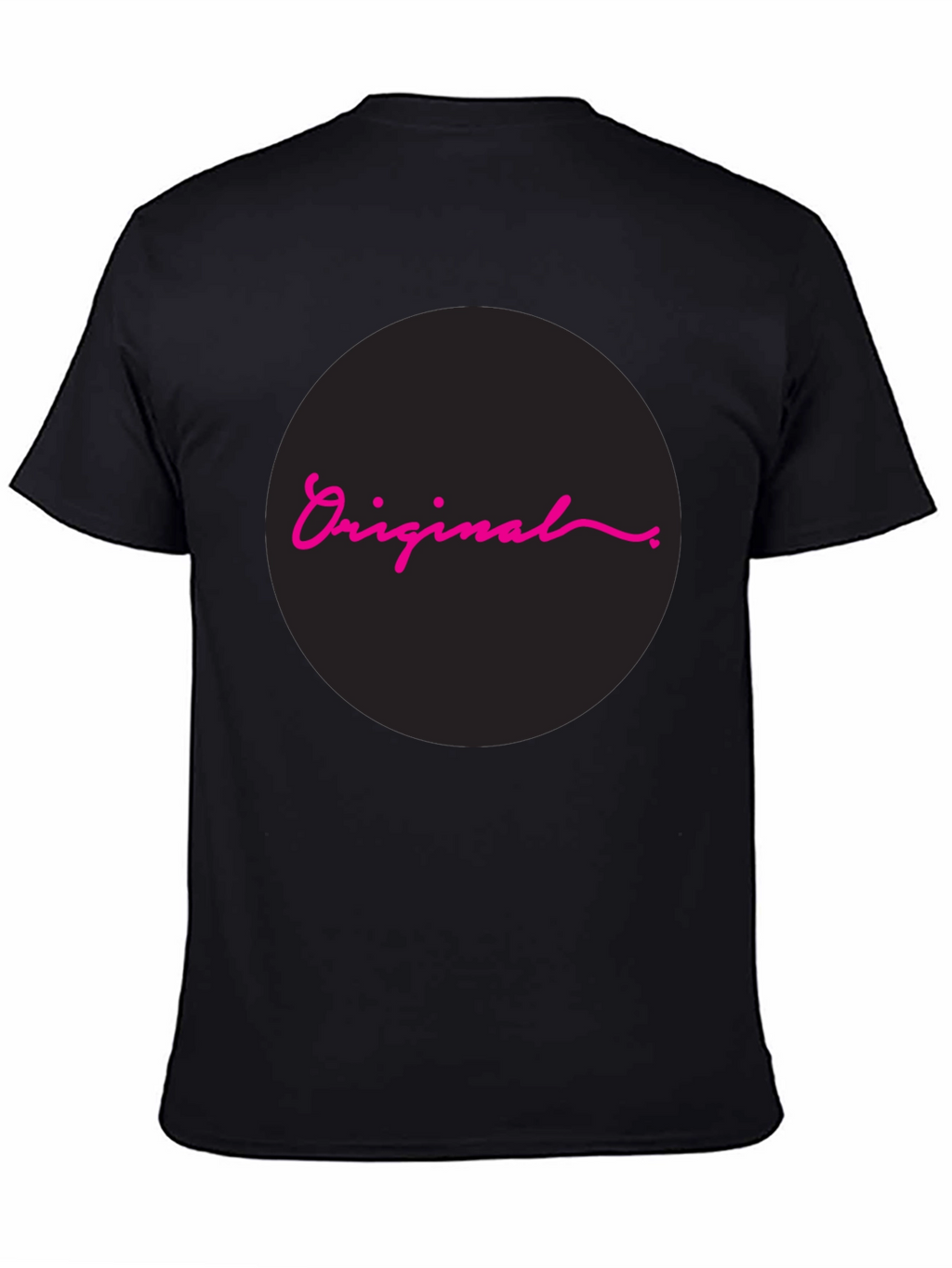 Original Design Black Cotton T-Shirt
