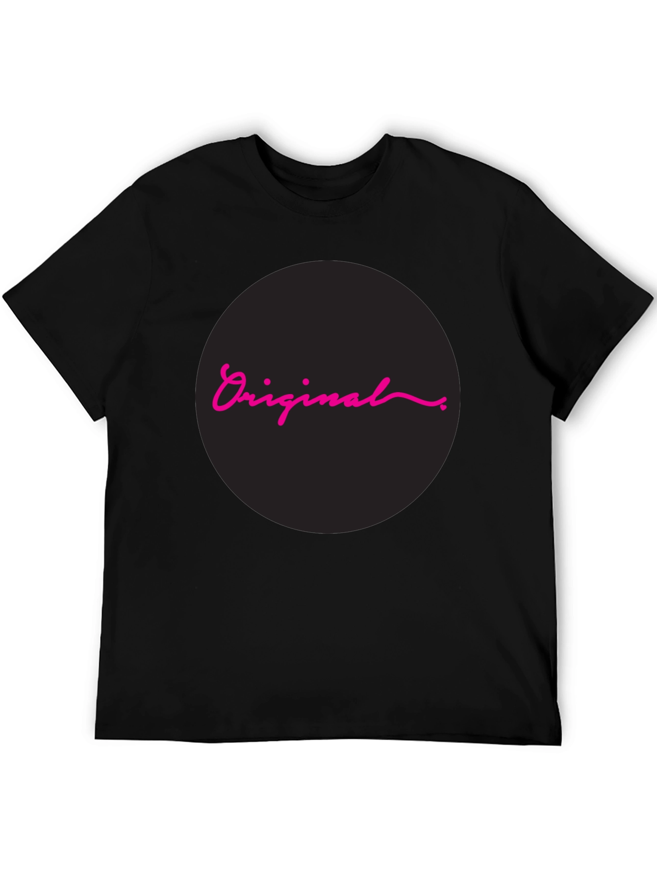 Original Design Black Cotton T-Shirt