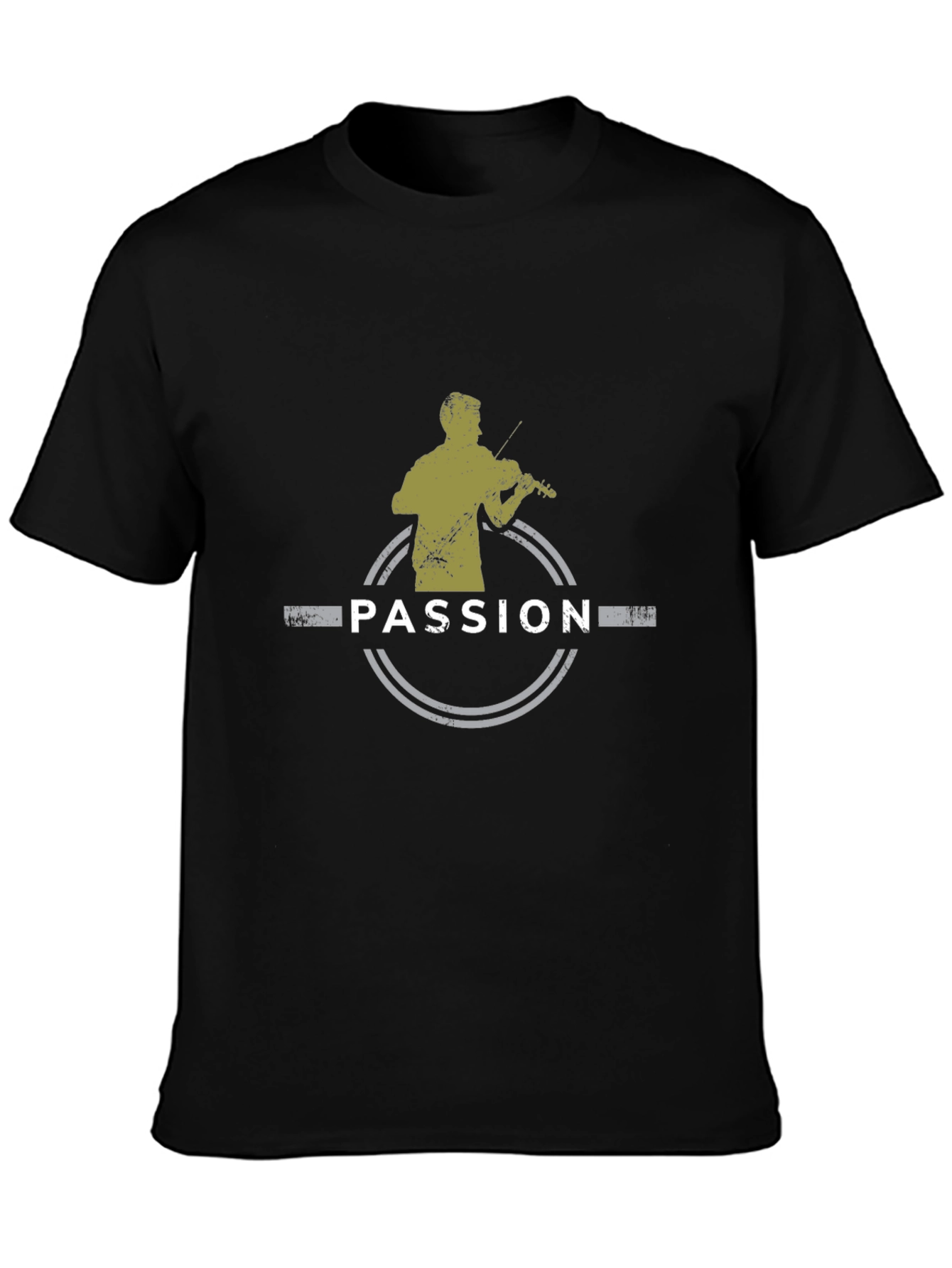 Passion Violinist Graphic Black T-Shirt