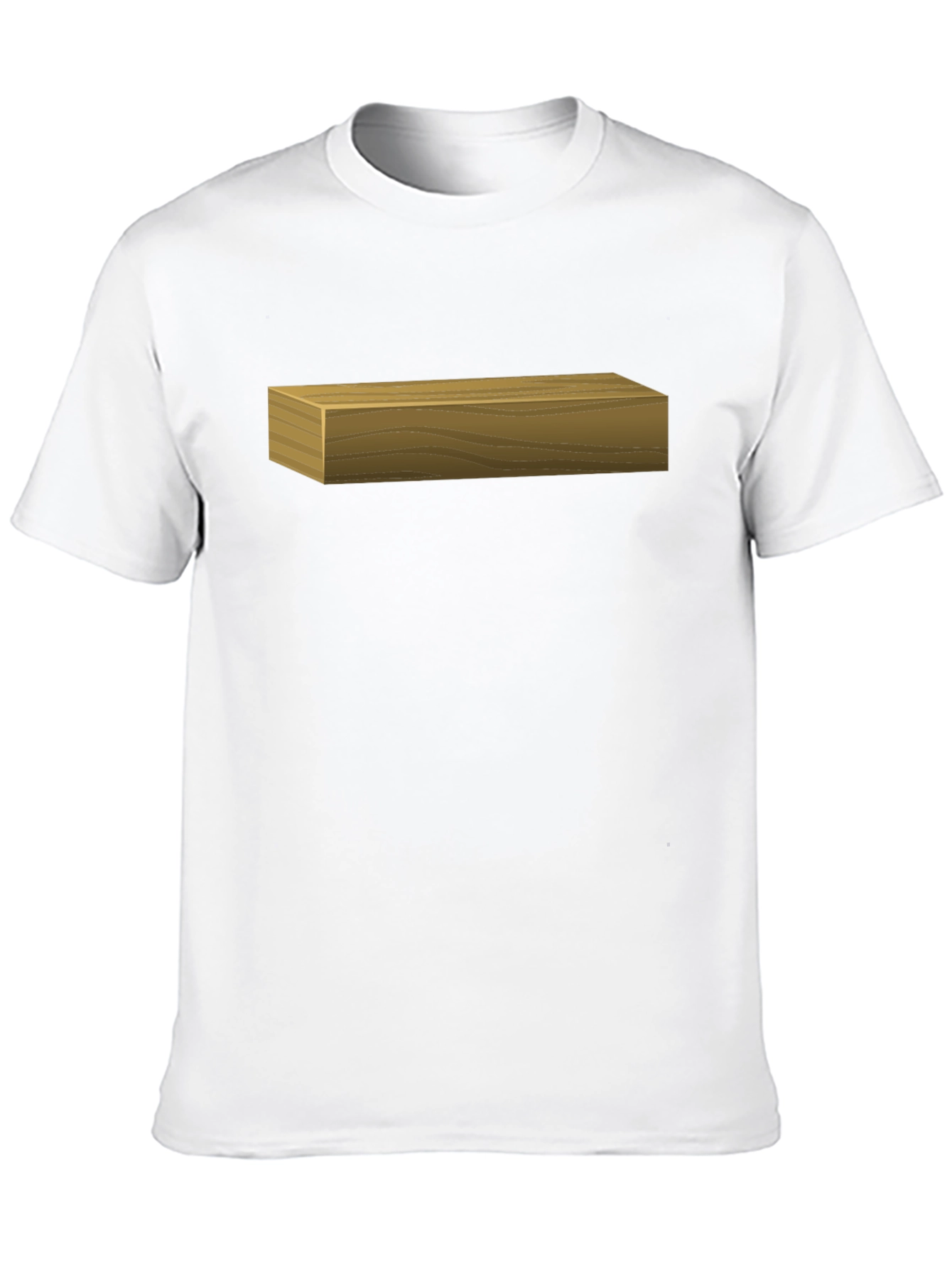 Mens Black T-Shirt with Wood Block Graphic
