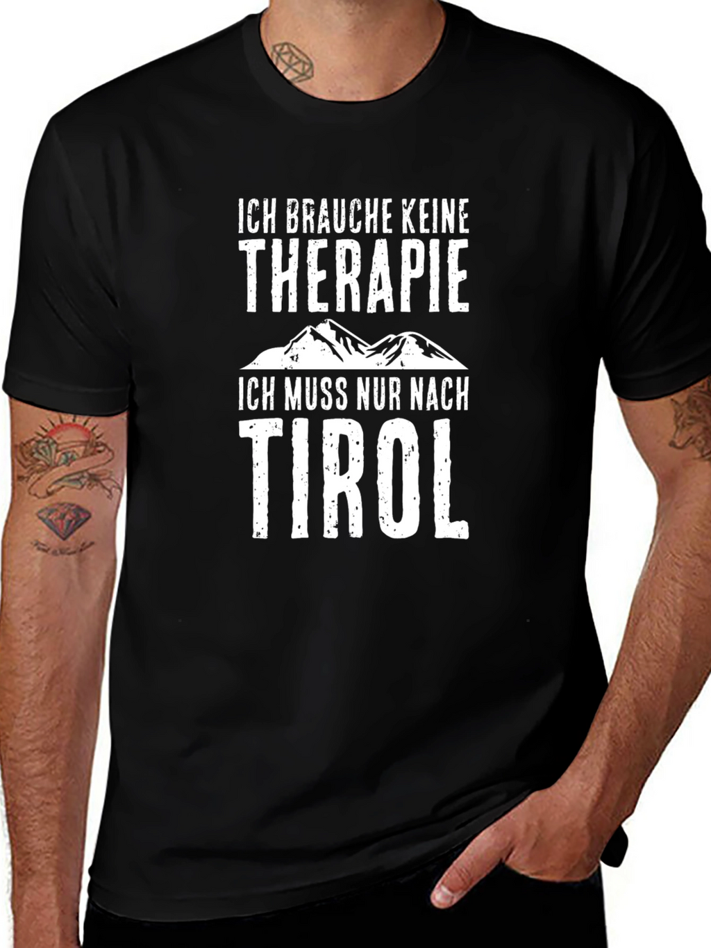 Tyrol Therapy T-Shirt - Black Cotton Tee