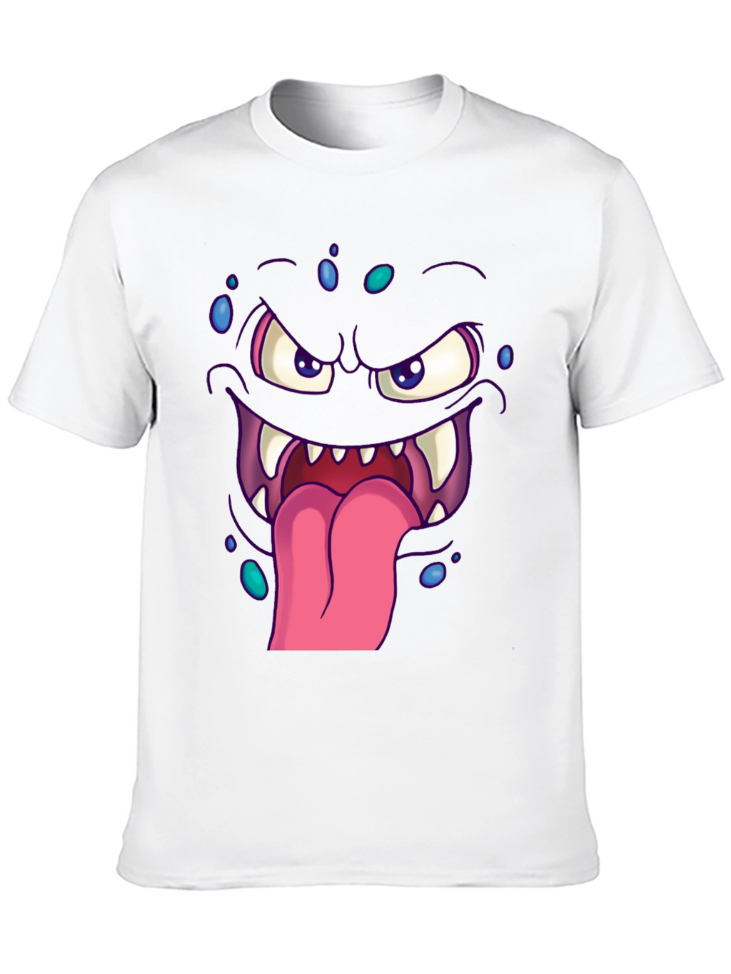 Monster Face Graphic Tee - Spooky Fun!