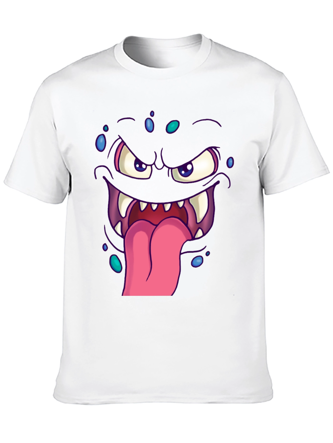 Monster Face Graphic Tee - Spooky Fun!
