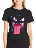 Monster Face Graphic Tee - Spooky Fun!