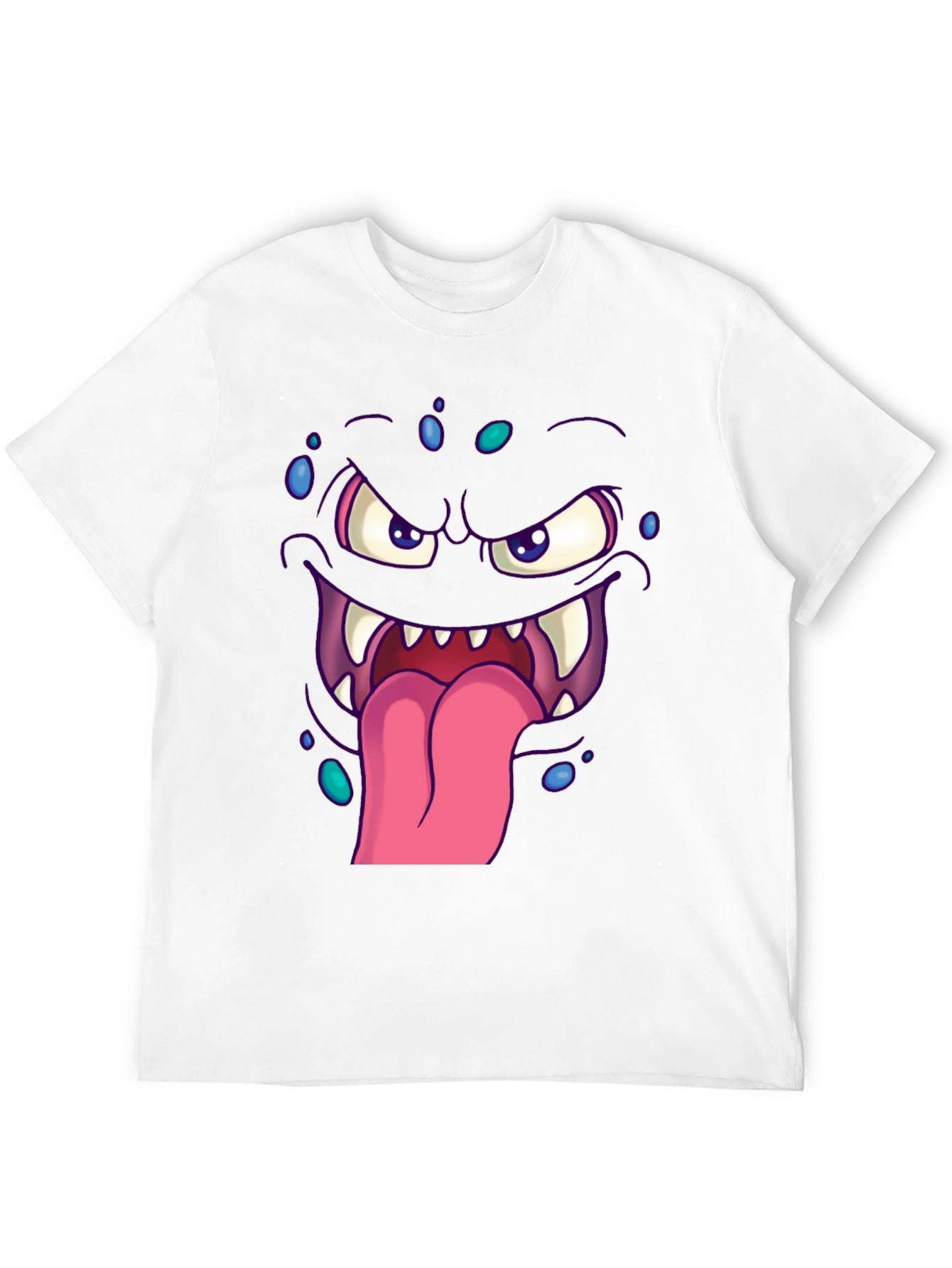 Monster Face Graphic Tee - Spooky Fun!